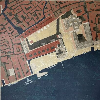 P54 Piazza San Marco, Venezia, Figure Ground or Roofscape - a Paint Artowrk by Taidg O